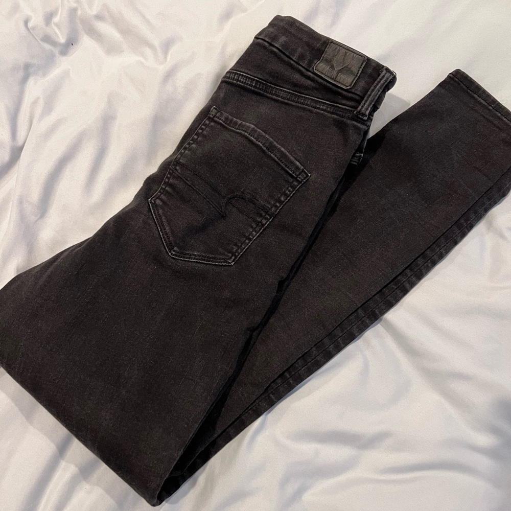 AE next level highest waist curvy jegging size 8 black